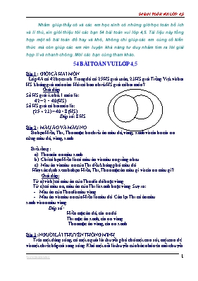 54 Bài toán vui Lớp 4+5